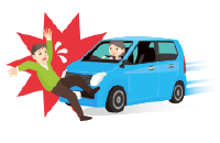 交通事故を起こした女性